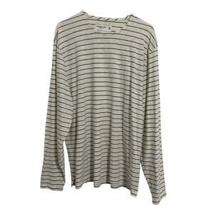 Abercrombie & Fitch Womens Soft A&F Tee Size XXL Long Sleeve Stripped Blouse